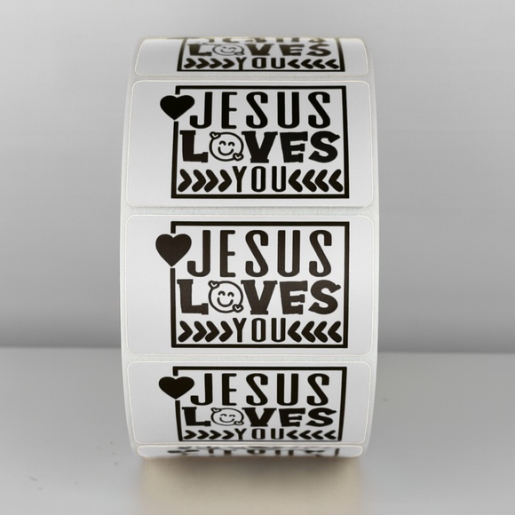 Jesus Loves You Stickers Labels Faith Packaging Small Business Gifts - Picture 10 of 11
